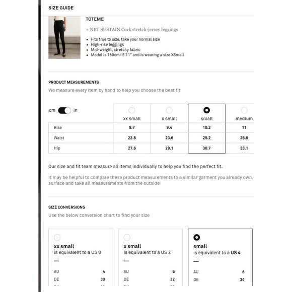 Toteme Zip Leggings in Black Small New Womens Skinny Pants - Picture 9 of 17